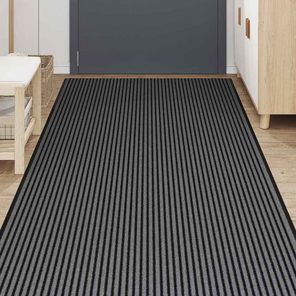 Dörrmatta rand svart och grå 115x500 cm