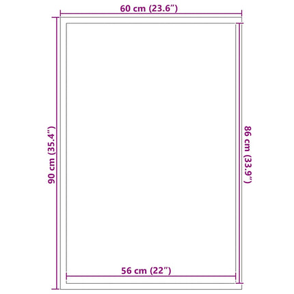 Dörrmatta svart 60x90 cm
