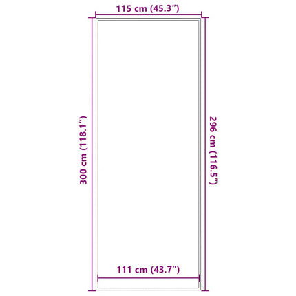 Dörrmatta brun 115x300 cm