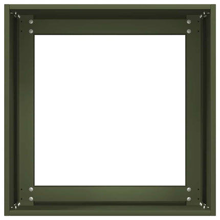 Odlingslåda olivgrön 40x40x40 cm kallvalsat stål
