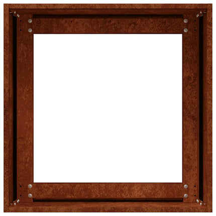 Planteringskärl rostig 40x40x40 cm väderbeständigt stål