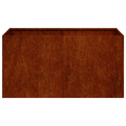 Planteringskärl rostig 80x40x40 cm väderbeständigt stål