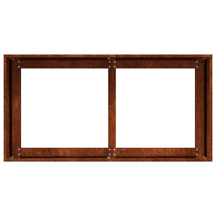Planteringskärl rostig 80x40x40 cm väderbeständigt stål