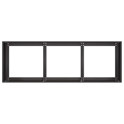 Kruka svart 120x40x40 cm kallvalsat stål