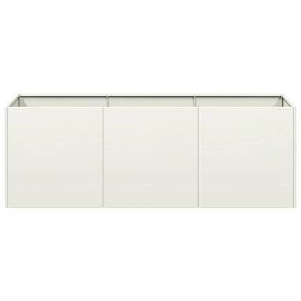 Odlingslåda vit 120x40x40 cm kallvalsat stål