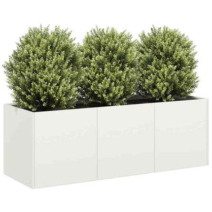 Odlingslåda vit 120x40x40 cm kallvalsat stål