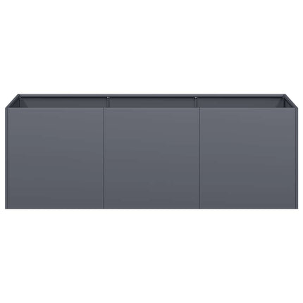 Kruka antracit 120x40x40 cm kallvalsat stål