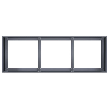 Kruka antracit 120x40x40 cm kallvalsat stål
