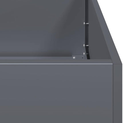 Kruka antracit 120x40x40 cm kallvalsat stål