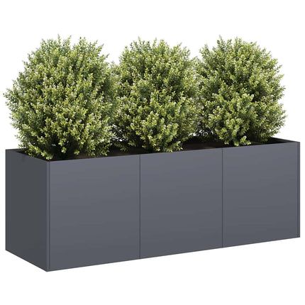 Kruka antracit 120x40x40 cm kallvalsat stål
