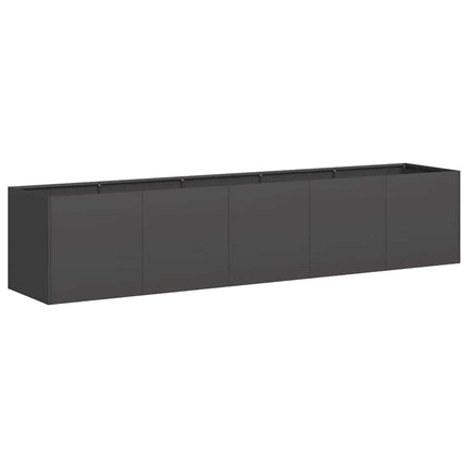 Kruka svart 200x40x40 cm kallvalsat stål