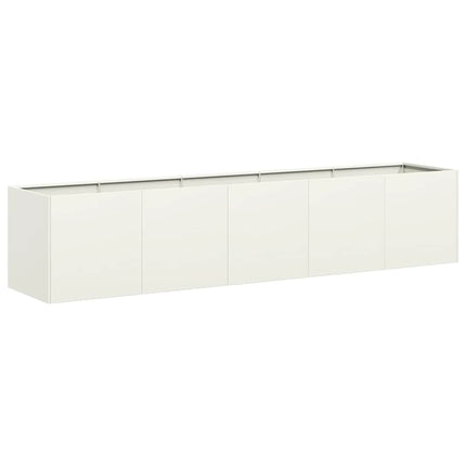 Odlingslåda vit 200x40x40 cm kallvalsat stål