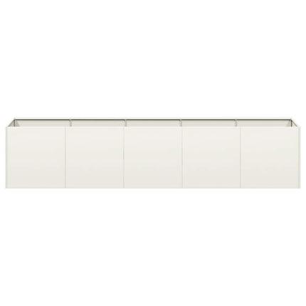 Odlingslåda vit 200x40x40 cm kallvalsat stål