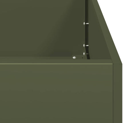 Odlingslåda olivgrön 200x40x40 cm kallvalsat stål