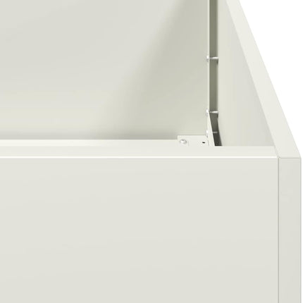 Odlingslåda vit 280x40x40 cm kallvalsat stål
