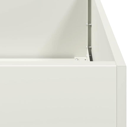 Odlingslåda vit 40x40x80 cm kallvalsat stål