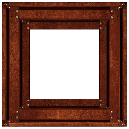 Planteringskärl rostig 40x40x80 cm väderbeständigt stål