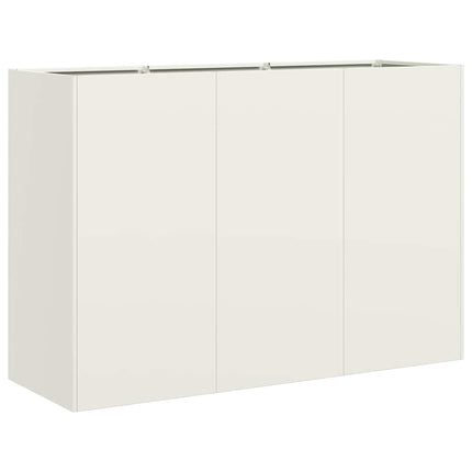 Planteringskärl vit 120x40x80 cm kallvalsat stål