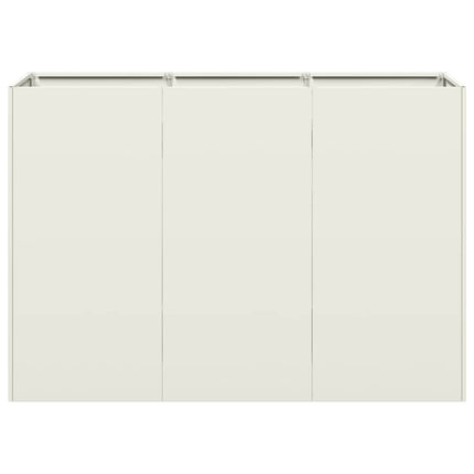 Planteringskärl vit 120x40x80 cm kallvalsat stål