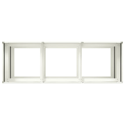 Planteringskärl vit 120x40x80 cm kallvalsat stål