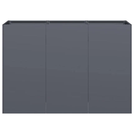 Planteringskärl antracit 120x40x80 cm kallvalsat stål
