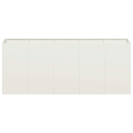 Planteringskärl vit 200x40x80 cm kallvalsat stål