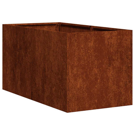 Planteringskärl rostig 40x80x40 cm väderbeständigt stål