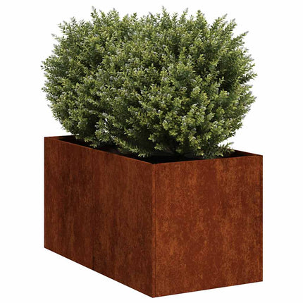 Planteringskärl rostig 40x80x40 cm väderbeständigt stål