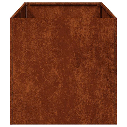 Planteringskärl rostig 40x80x40 cm väderbeständigt stål