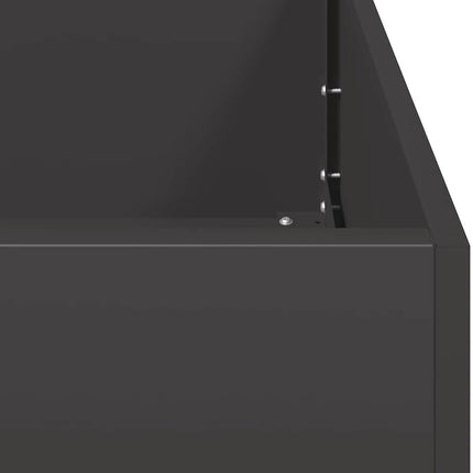 Planteringskärl svart 80x80x40 cm kallvalsat stål