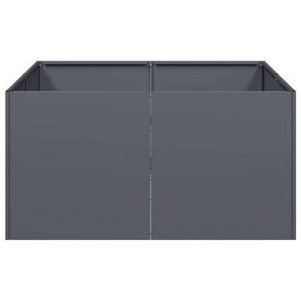 Planteringskärl antracit 80x80x40 cm kallvalsat stål