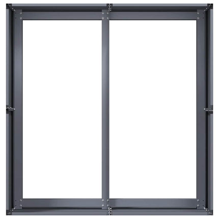 Planteringskärl antracit 80x80x40 cm kallvalsat stål