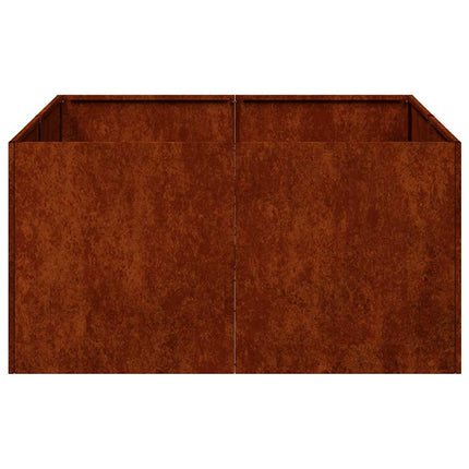 Planteringskärl rostig 80x80x40 cm väderbeständigt stål