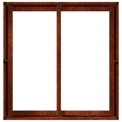 Planteringskärl rostig 80x80x40 cm väderbeständigt stål