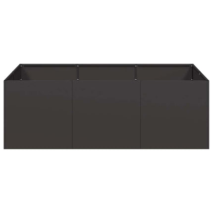 Planteringskärl svart 120x80x40 cm stål