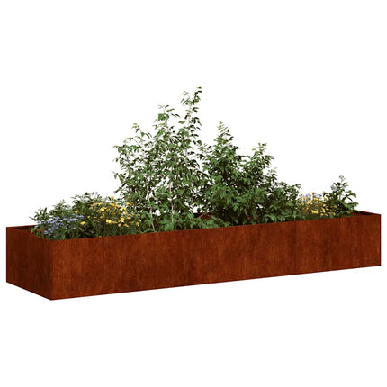 Planteringskärl rostig 280x80x40 cm väderbeständigt stål
