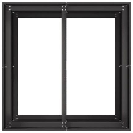 Odlingslåda svart 80x80x80 cm stål