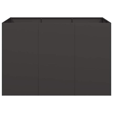 Planteringskärl svart 120x80x80 cm stål