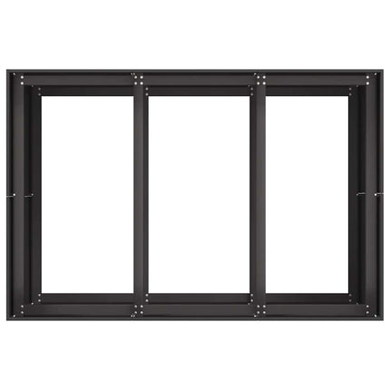 Planteringskärl svart 120x80x80 cm stål