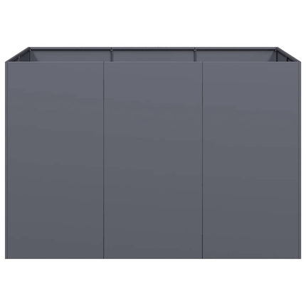 Planteringskärl antracit 120x80x80 cm stål