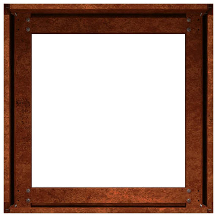 Planteringskärl rostig 40x40x30 cm väderbeständigt stål
