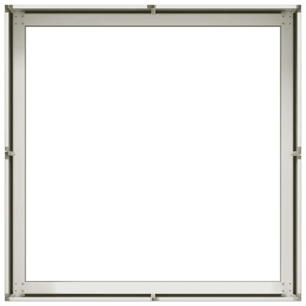 Planteringskärl vit 80x80x30 cm stål