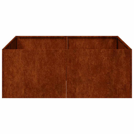 Planteringskärl rostig 80x80x30 cm väderbeständigt stål