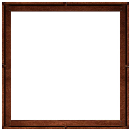 Planteringskärl rostig 80x80x30 cm väderbeständigt stål