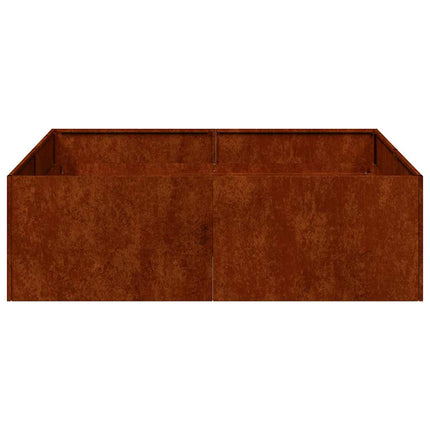 Planteringskärl rostig 100x100x30 cm väderbeständigt stål