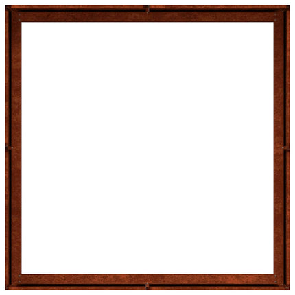 Planteringskärl rostig 100x100x30 cm väderbeständigt stål