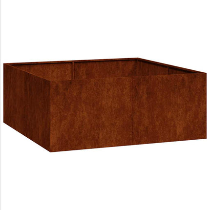Planteringskärl rostig 100x100x40 cm väderbeständigt stål