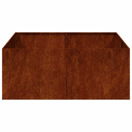 Planteringskärl rostig 100x100x40 cm väderbeständigt stål