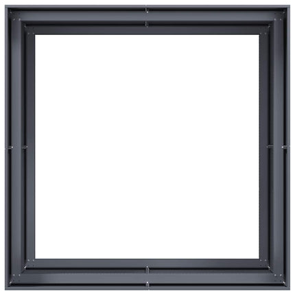 Planteringskärl antracit 100x100x80 cm stål