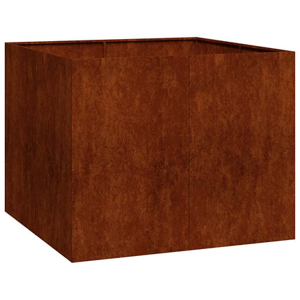 Planteringskärl rostig 100x100x80 cm väderbeständigt stål
